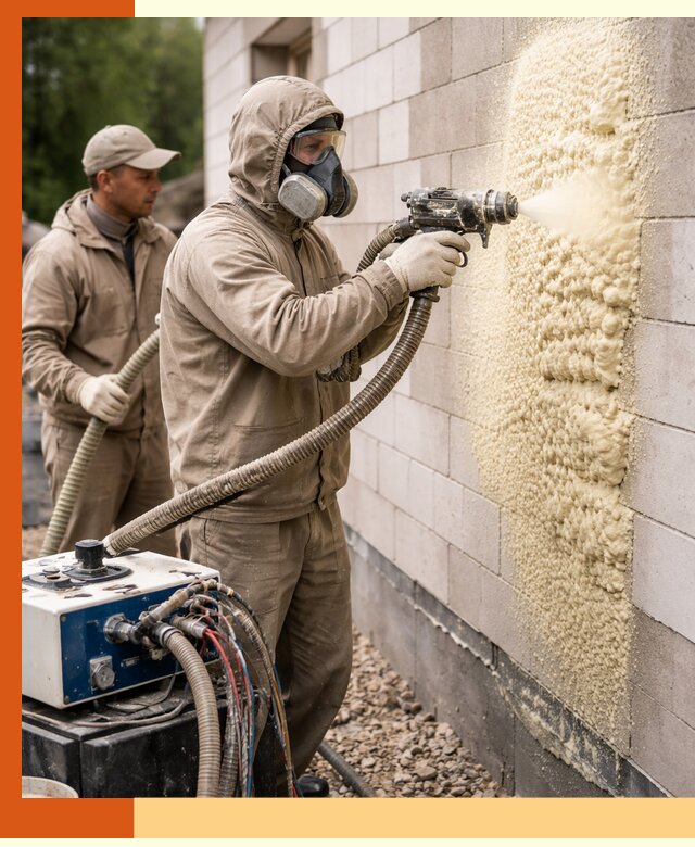 Утепление дома из газобетона ППУ в Алапаевске — надежная теплоизоляция