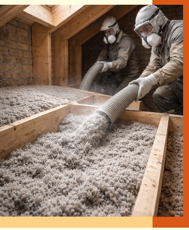 Утепление коттеджа эковатой в Алапаевске от 2676 руб./м² — комплексная задувка и монтаж | ТепломастерЛпв