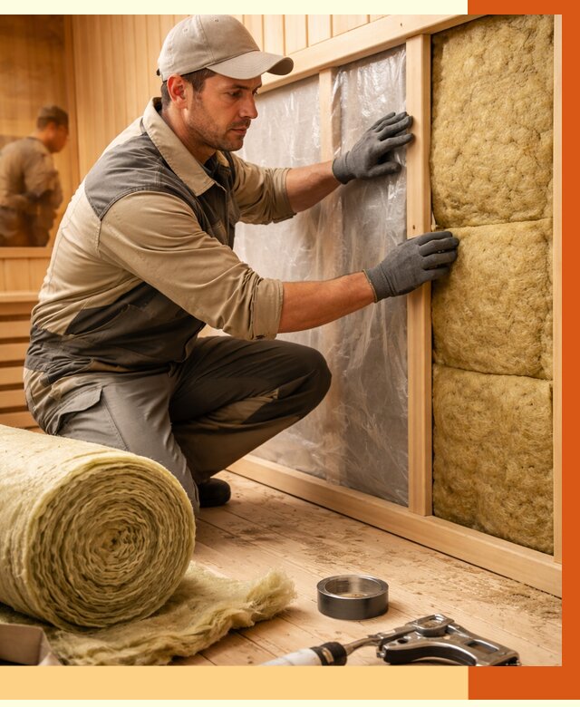 Утепление сауны изнутри в Алапаевске от 6958 руб. за м2 | ППУ, под ключ — ТепломастерЛпв