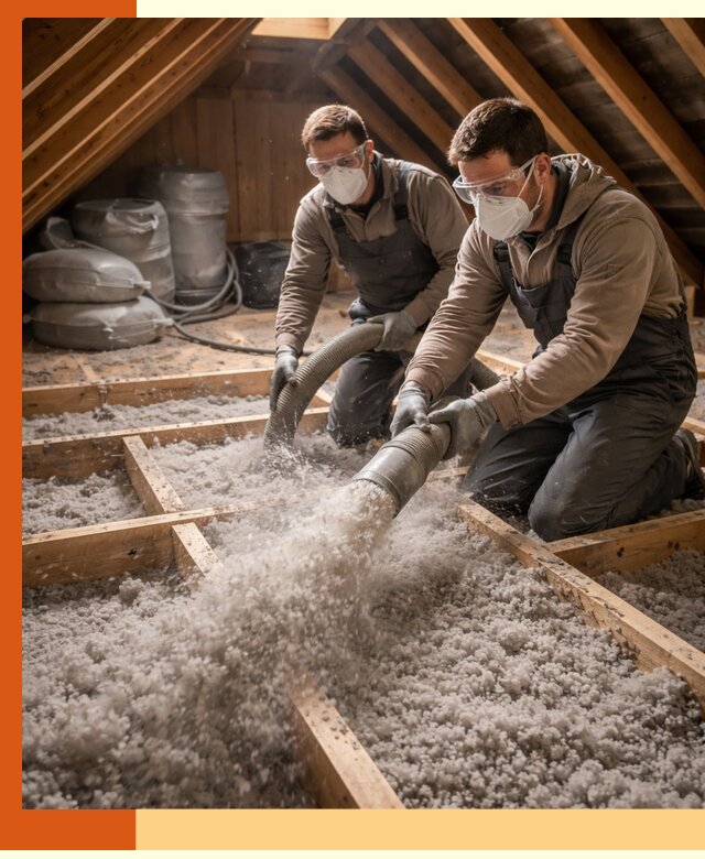 Утепление чердака эковатой в Алапаевске — быстро и надёжно