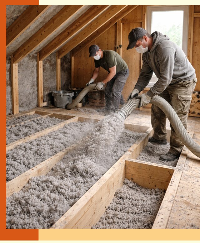 Утепление мансарды эковатой в Алапаевске с гарантией качества