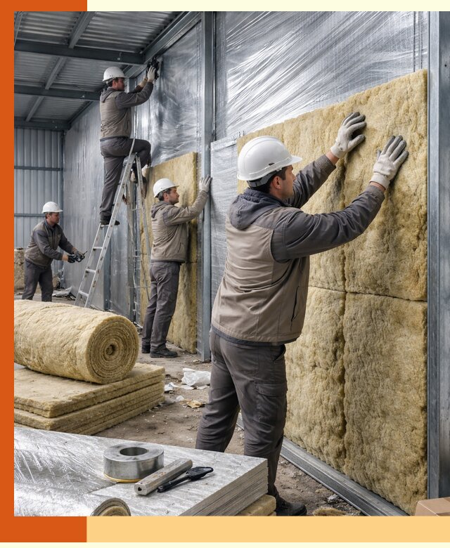 Утепление металлического склада в Алапаевске: теплоизоляция и герметизация