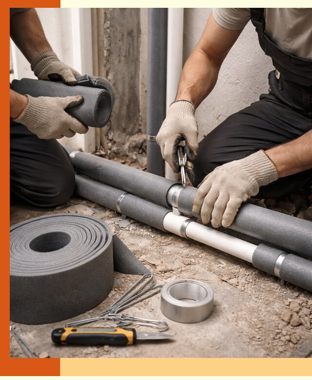 Утепление труб водоснабжения в Алапаевске — монтаж и защита сети