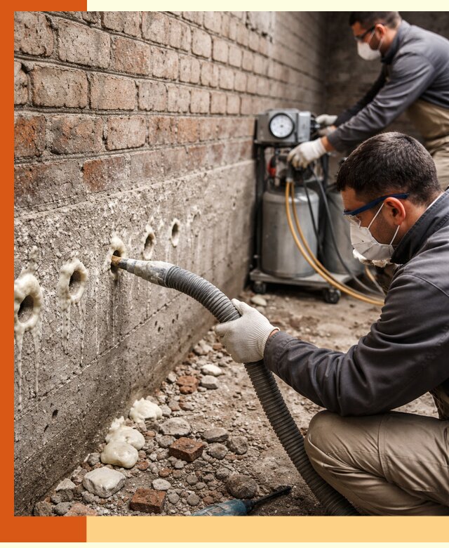 Заполнение колодцевой кладки ППУ в Алапаевске быстро и герметично