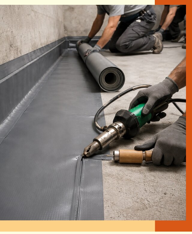 Монтаж гидроизоляционной мембраны в Алапаевске от 1065 руб/м2 | ТепломастерЛпв